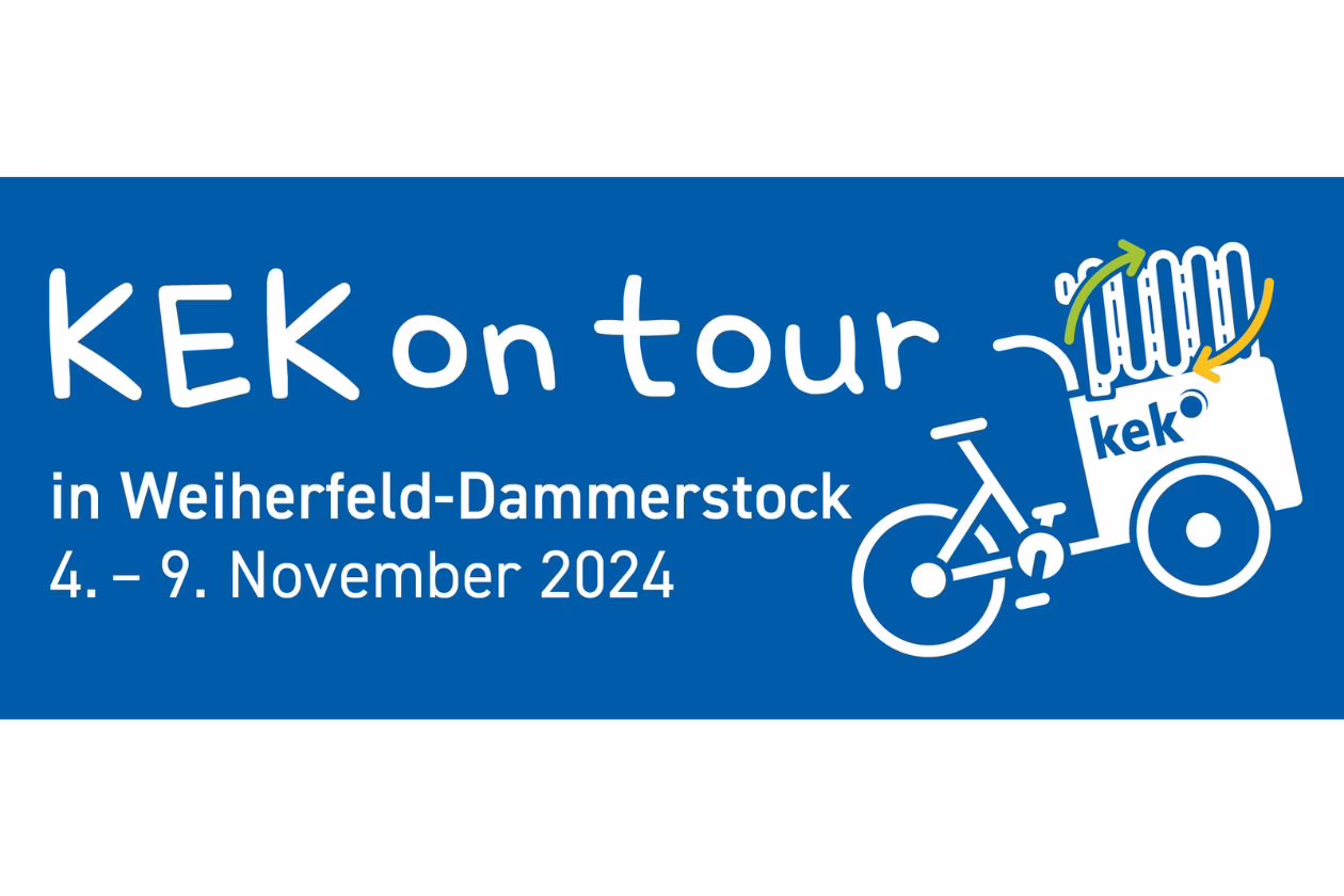 Das Logo von KEK on tour in Weiherfeld-Dammerstock, welches vom vierten bis zum neunten November 2024 stattfand ist zu sehen