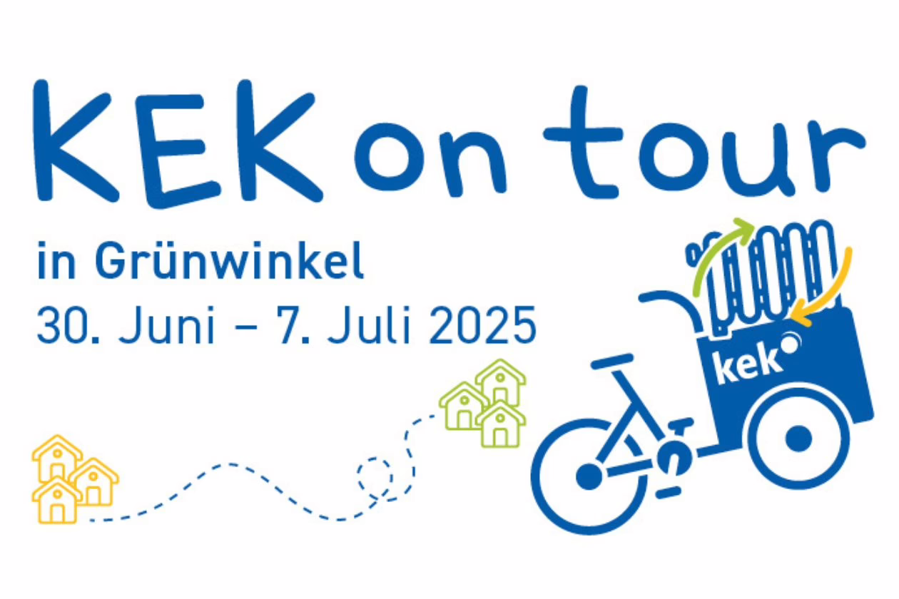 Das Logo von KEK on tour in Grünwinkel ist zu sehen.